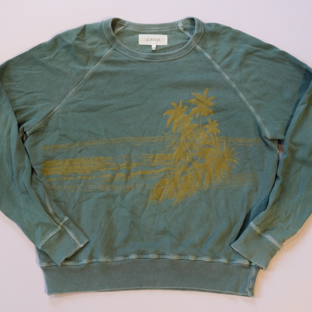 THEA GREAT green crewneck